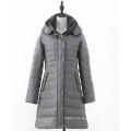 Women's Gray Long Down Jacket